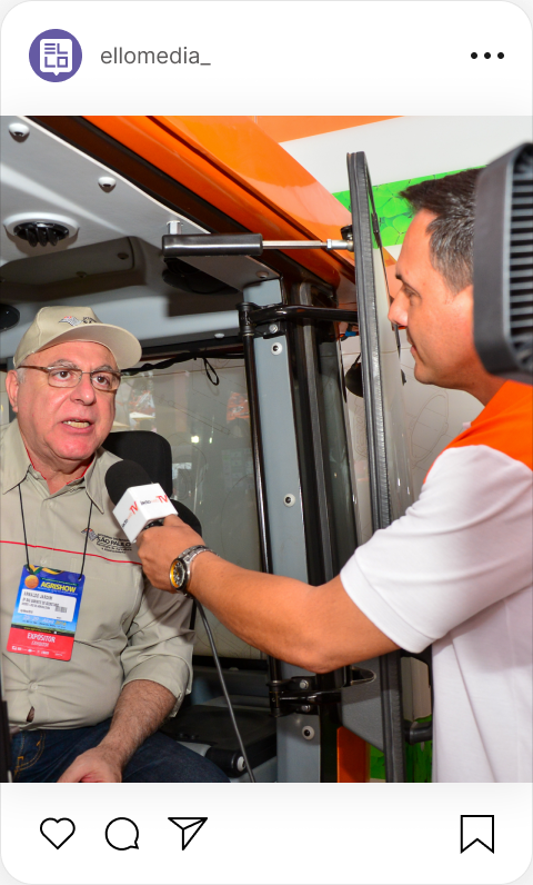 Cobertura e entrevista realizadas pela Ello Media na Agroshow